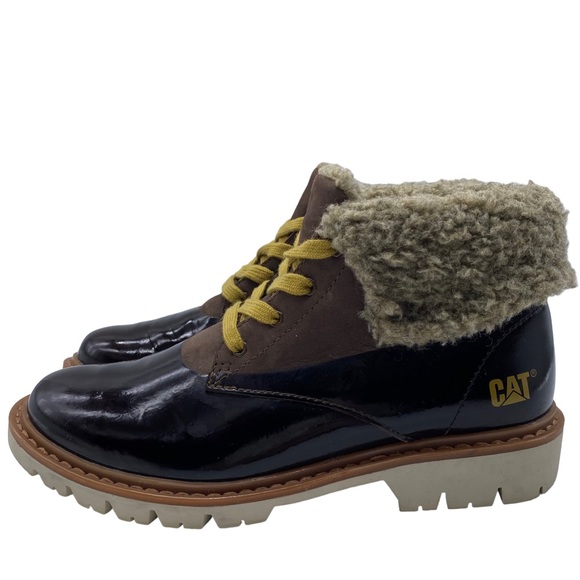 CAT Brand Brown Suede Leather Lace Up Winter Boot Size 7 - Picture 2 of 12